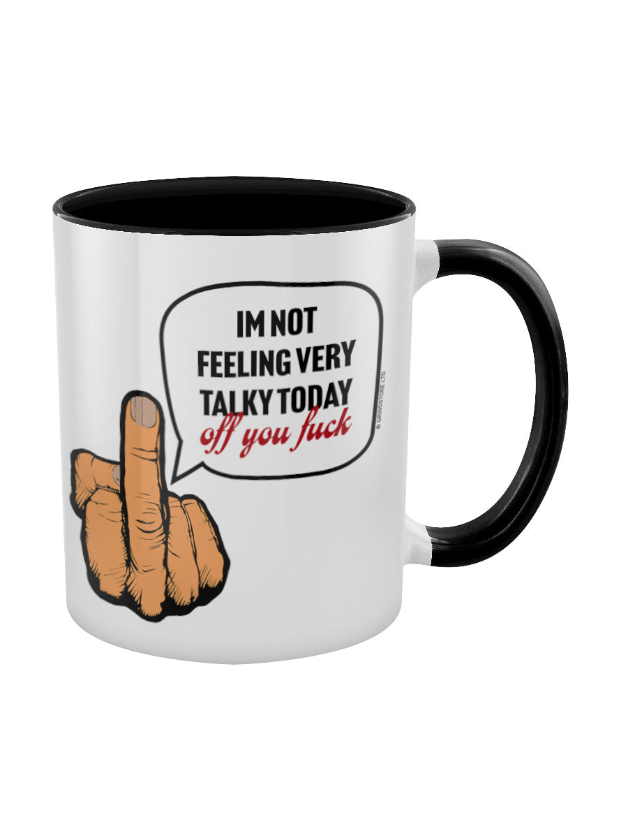 I'm Not Feeling Very Talky Today Black Inner 2-Tone Mug
