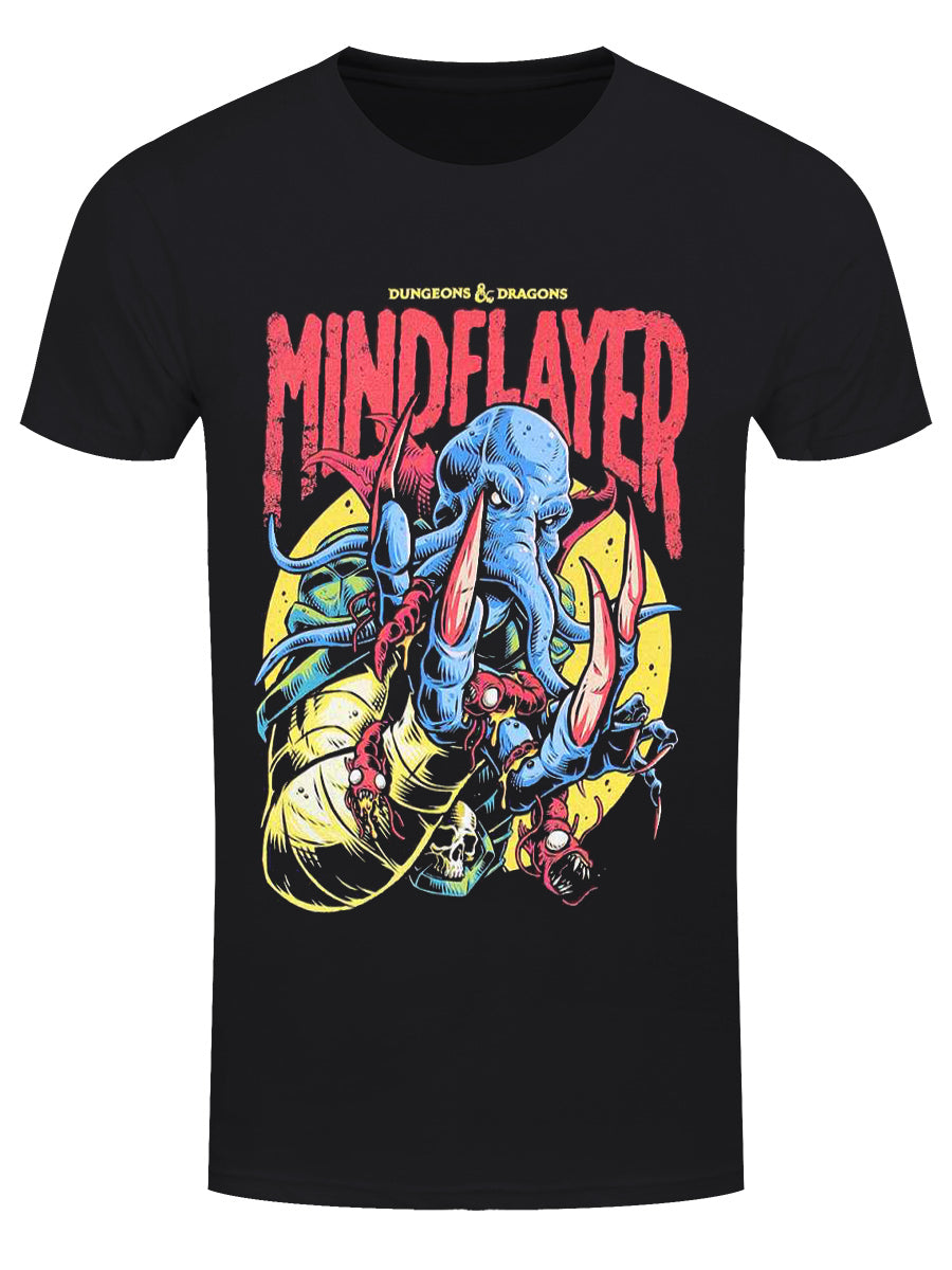 Dungeons And Dragons Mindflayer Colour Pop Men's Black T-Shirt