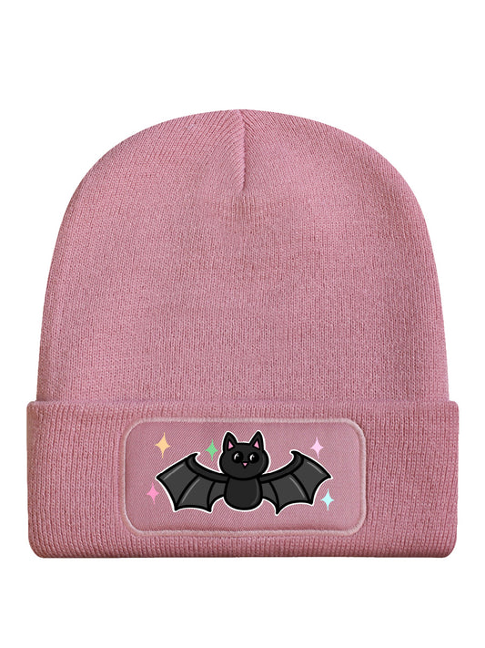 Cute But Spooky Bat Pink Beanie
