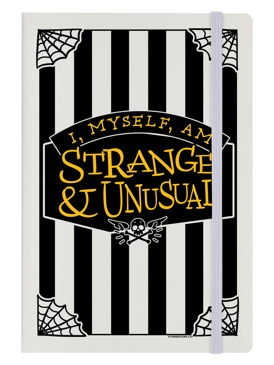 Strange Notebook I, Myself, Am Strange & Unusual Cream A5 Hard Cover Notebook