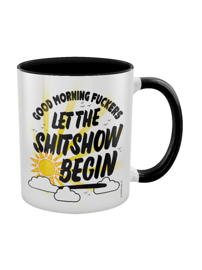 Good Morning Let The Shitshow Begin Black Inner 2-Tone Mug