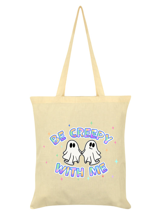 Galaxy Ghouls Be Creepy With Me Cream Tote Bag