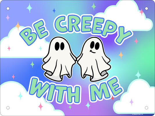 Galaxy Ghouls Be Creepy With Me Mini Tin Sign