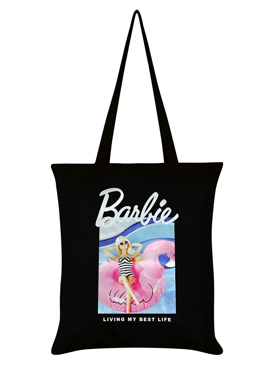 Barbie Living My Best Life Black Tote Bag
