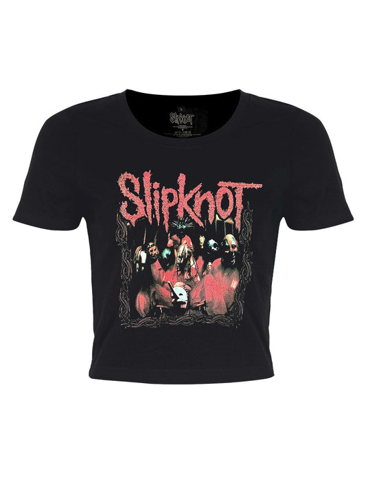 Slipknot Band Frame Ladies Black Crop Top
