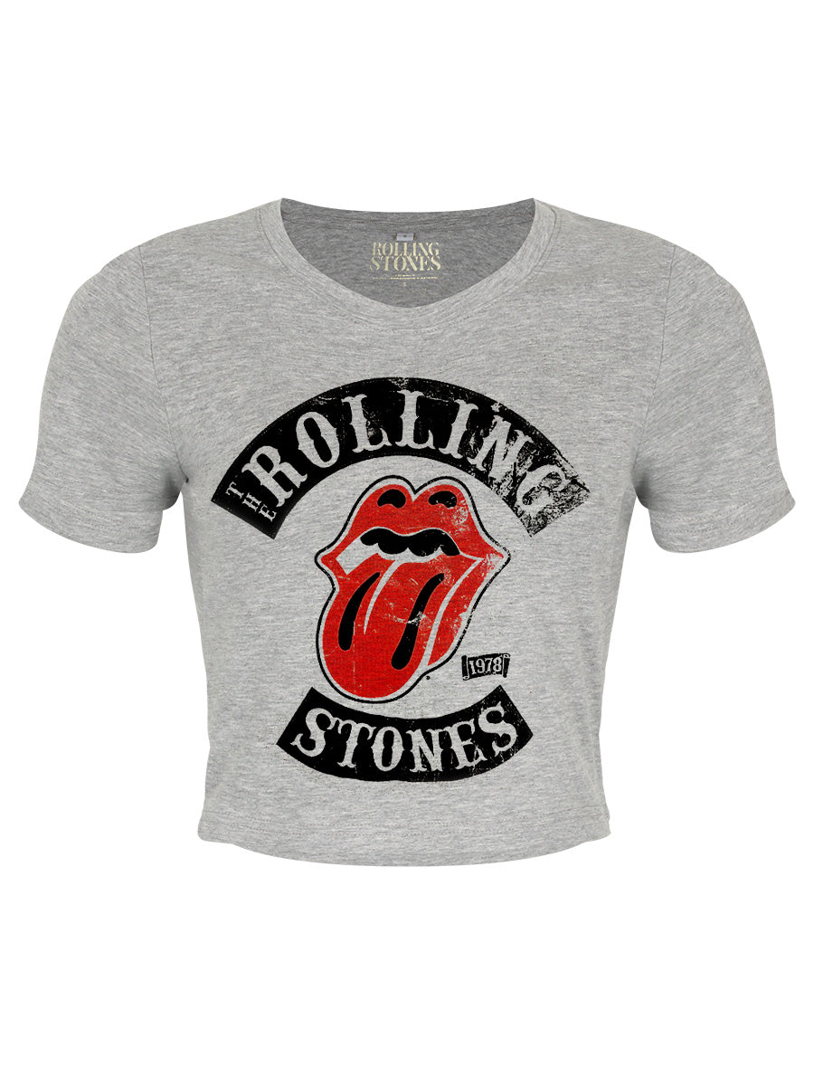 The Rolling Stones Tour '78 Ladies Grey Crop Top