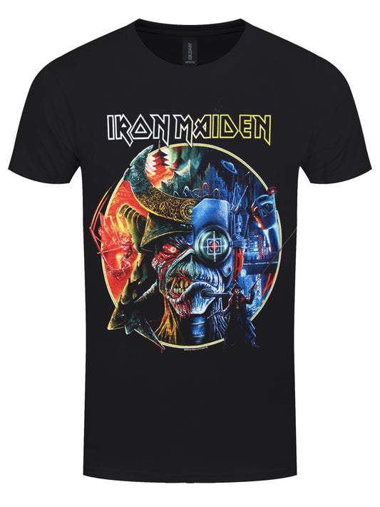 Iron Maiden The Future Past Tour '23 Circle Art Men's Black T-Shirt
