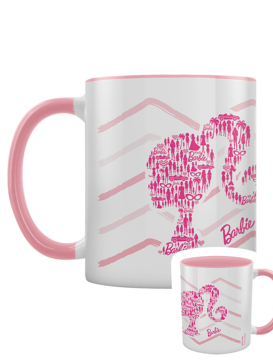 Barbie Barbie Head Pink Coloured Inner Mug