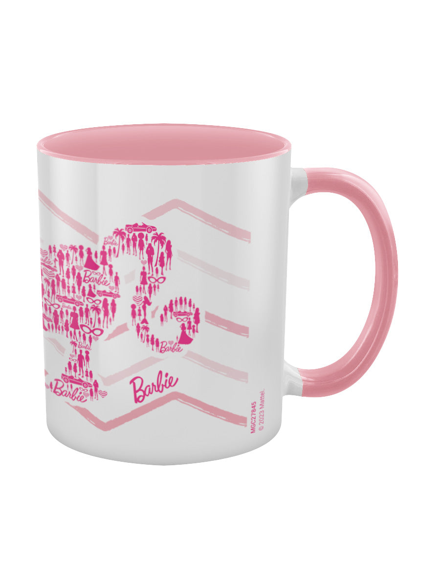 Barbie Barbie Head Pink Coloured Inner Mug