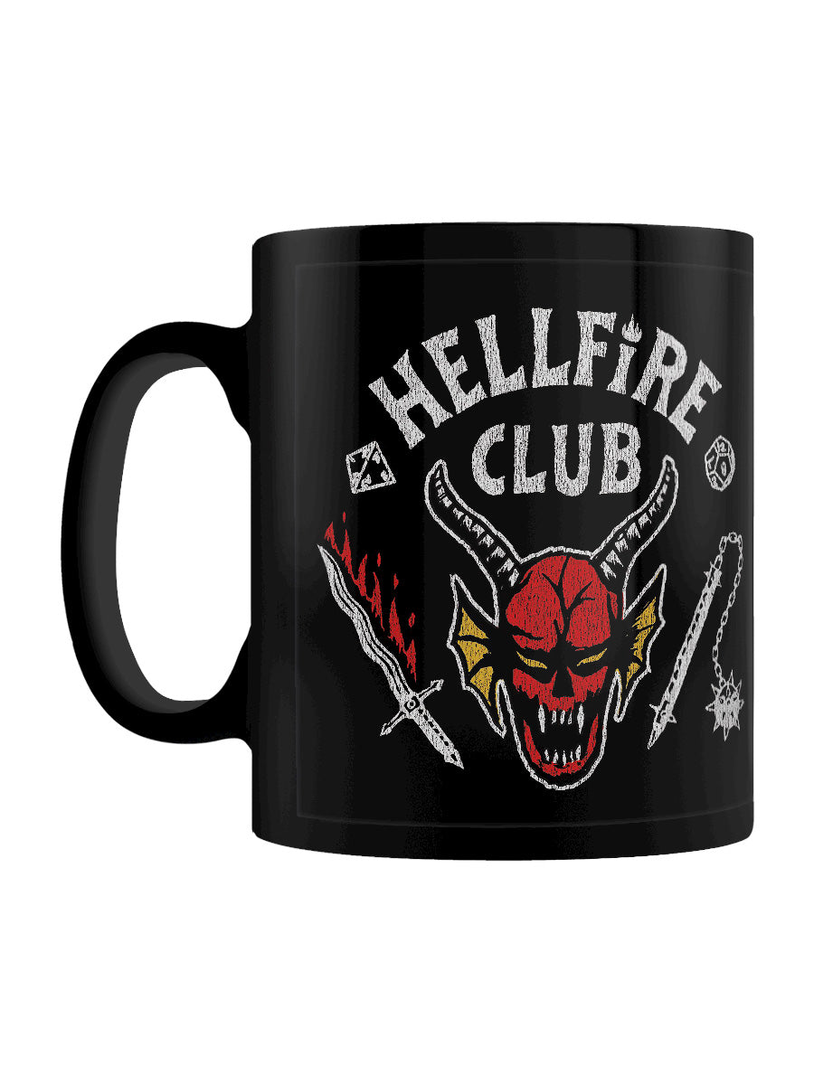 Stranger Things 4 Eddie Hellfire Black Mug