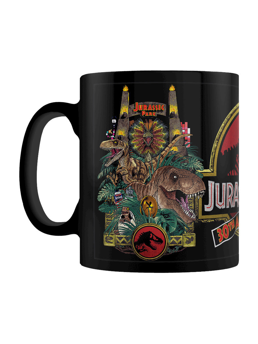 Jurassic Park 30th Anniversary Logo Black Mug