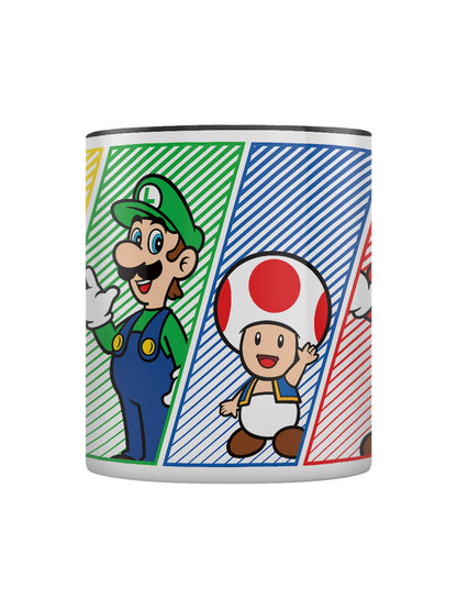 Super Mario 4 Colour Black Coloured Inner Mug