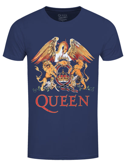 Queen Classic Crest Men's Denim Blue T-Shirt