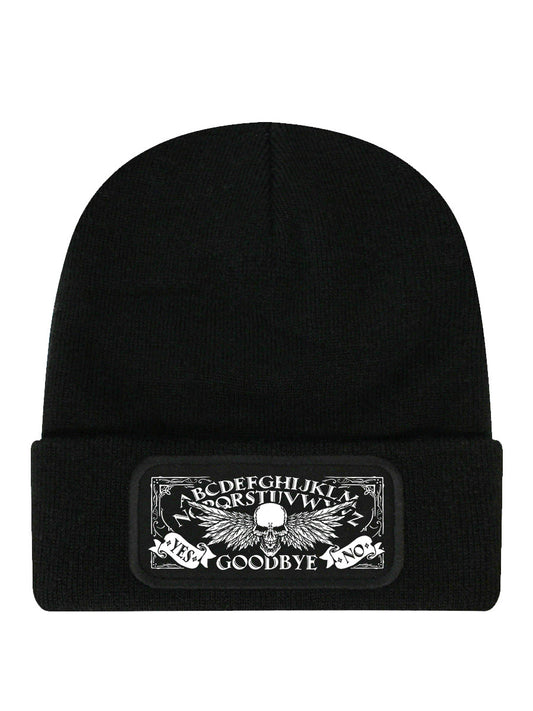 Winged Skull Ouija Black Beanie