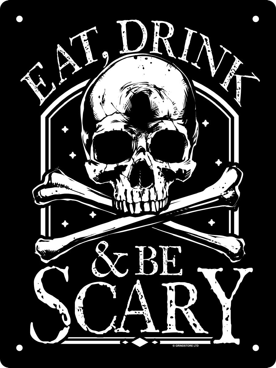 Eat, Drink & Be Scary Mini Tin Sign