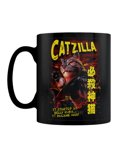 Horror Cats Catzilla Black Mug