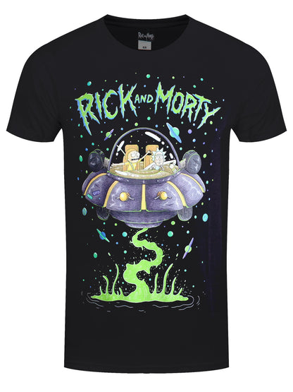 Rick and Morty Space Cruiser Men's Black T-Shirt