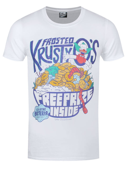 The Simpsons Frosted Crusty Q's Men's White T-Shirt