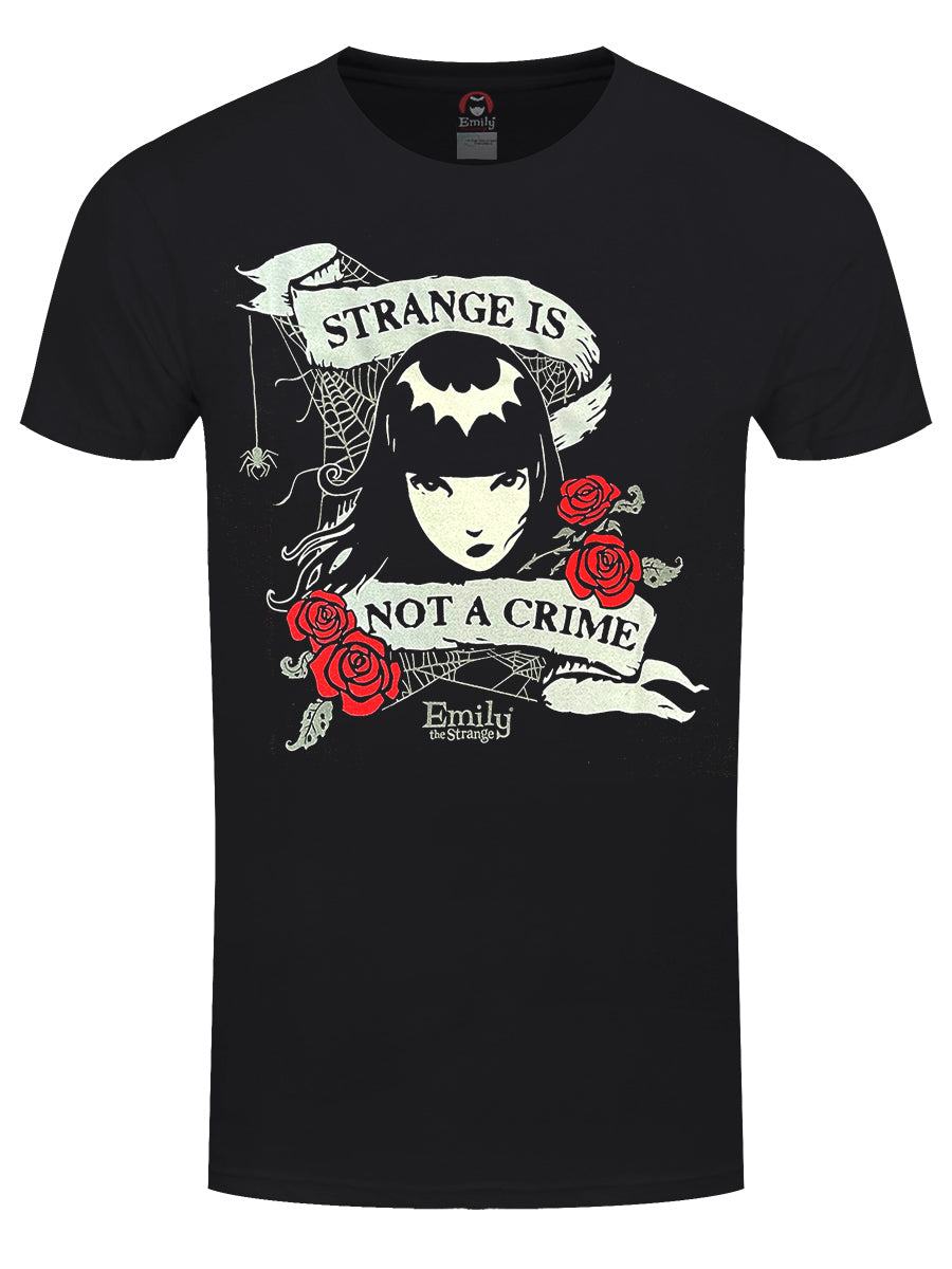Emily The Strange Not A Crime Men's Black T-Shirt
