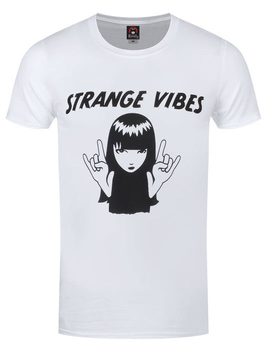 Emily The Strange Strange Vibes Men's White T-Shirt