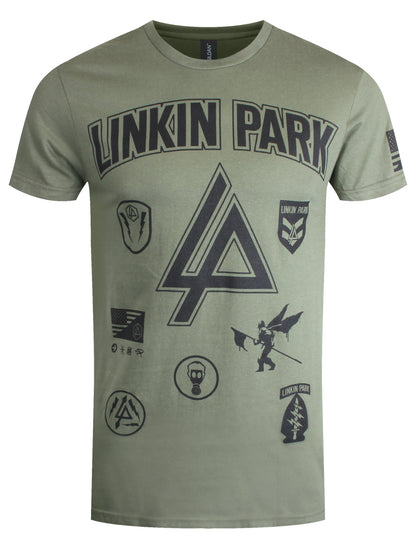 Linkin Park Patches Men's Green T-Shirt