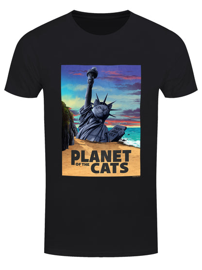 Planet of The Cats Men's Black T-Shirt