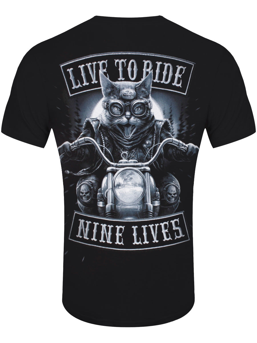 Spiral Nine Lives Men's Black T-Shirt