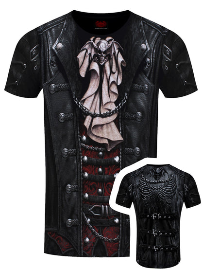 Spiral Goth Wrap Men's Black T-Shirt