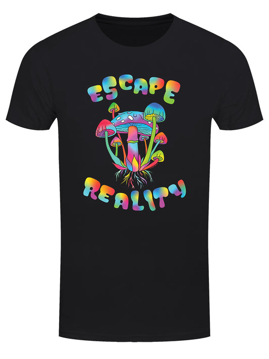 Escape Reality Mushroom Men's Black T-Shirt