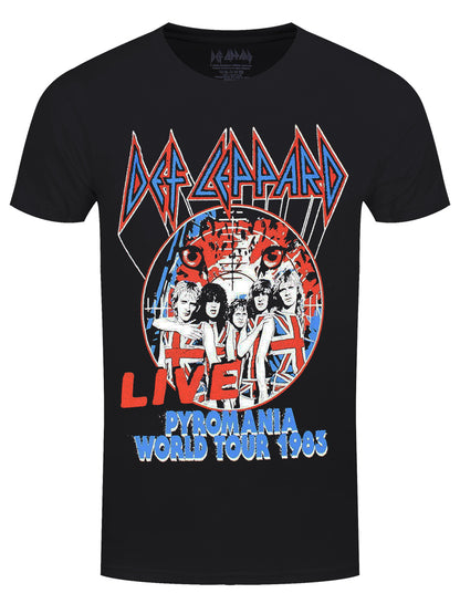 Def Leppard Pyro World Tour Men's Black T-Shirt