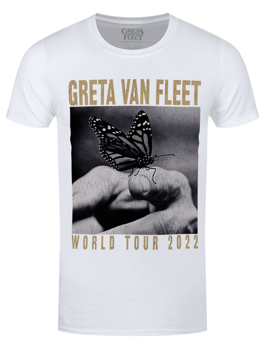 Greta Van Fleet World Tour Butterfly Men's White T-Shirt