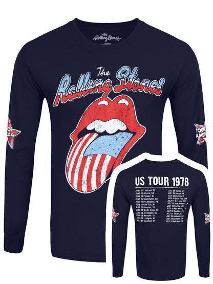 The Rolling Stones US Tour '78 (Back & Sleeve Print) Long Sleeve T-Shirt