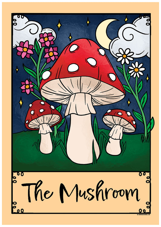 Magical Tarot The Mushroom Mini Poster