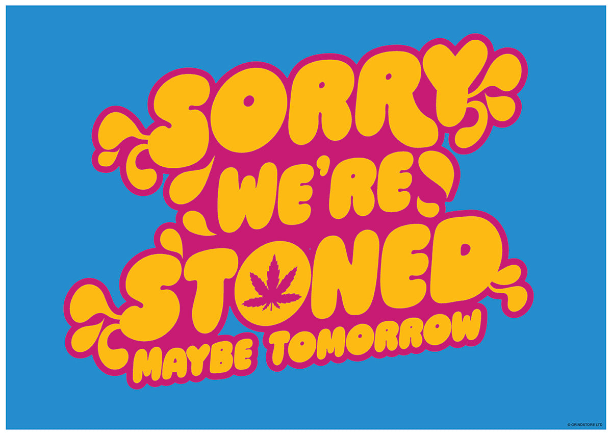 Sorry We're Stoned Maybe Tomorrow Mini Poster