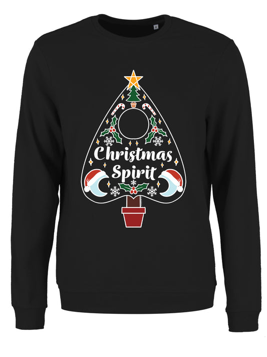 Christmas Spirit Ouija Ladies Black Christmas Jumper