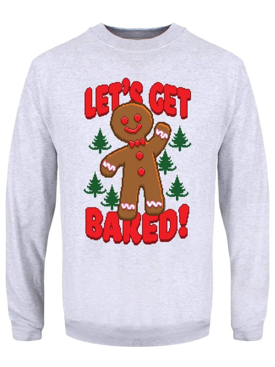 Let's Get Baked Gingerbread Grey Christmas Jumper