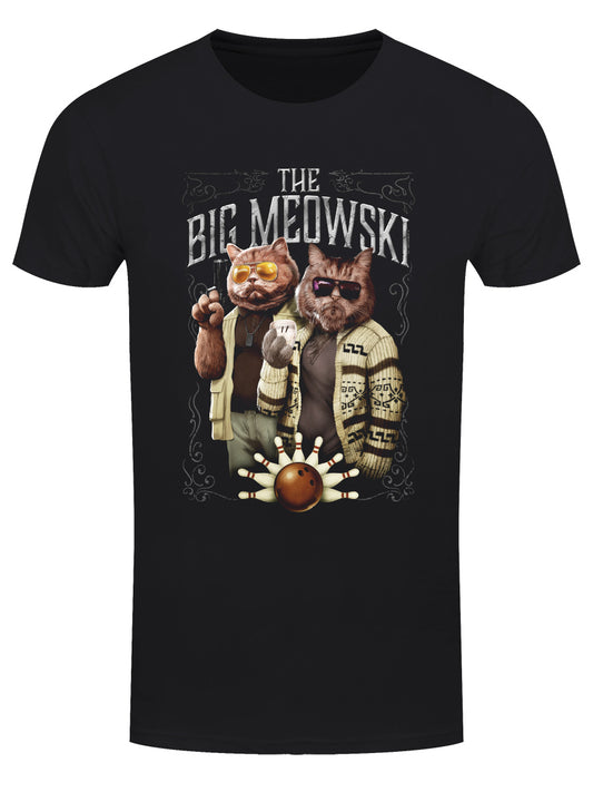 Horror Cats The Big Meowski Men's Black T-Shirt
