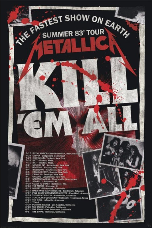 Metallica Kill 'Em All 83 Tour Maxi Poster