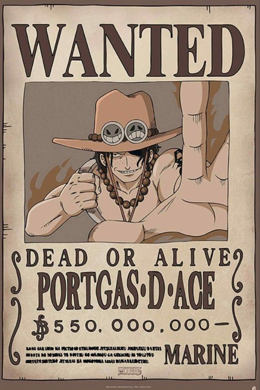 One Piece Wanted Ace Maxi Poster