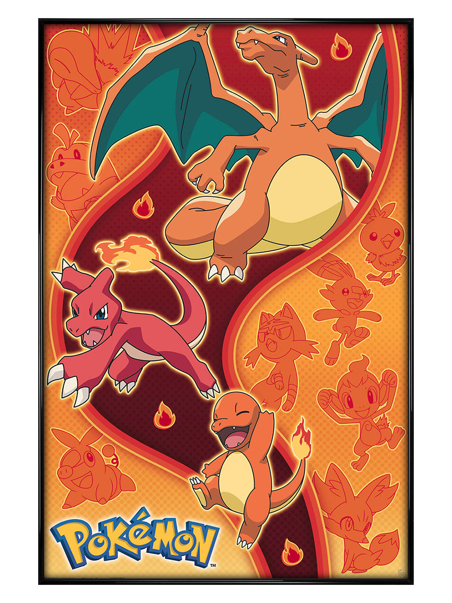 Pokémon Fire Type Maxi Poster