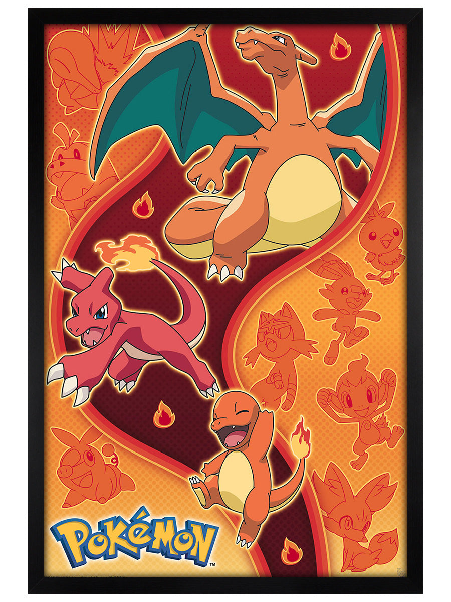 Pokémon Fire Type Maxi Poster