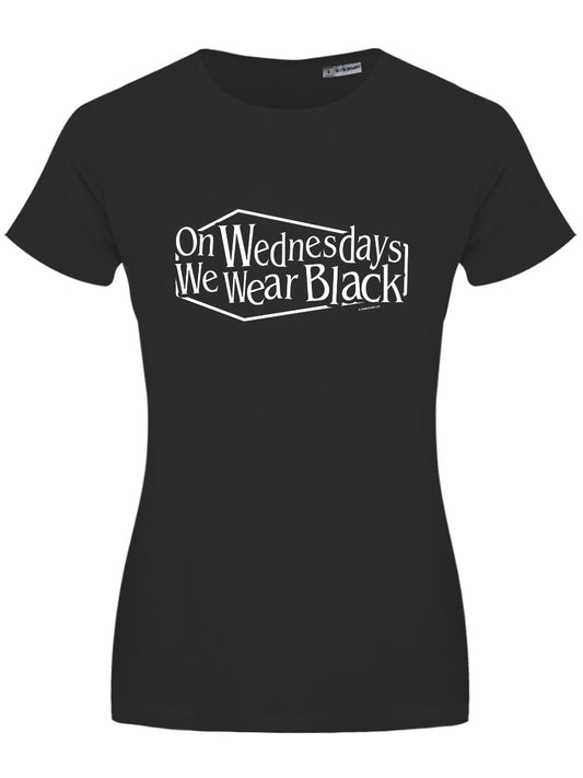 On Wednesdays We Wear Black Ladies T-Shirt