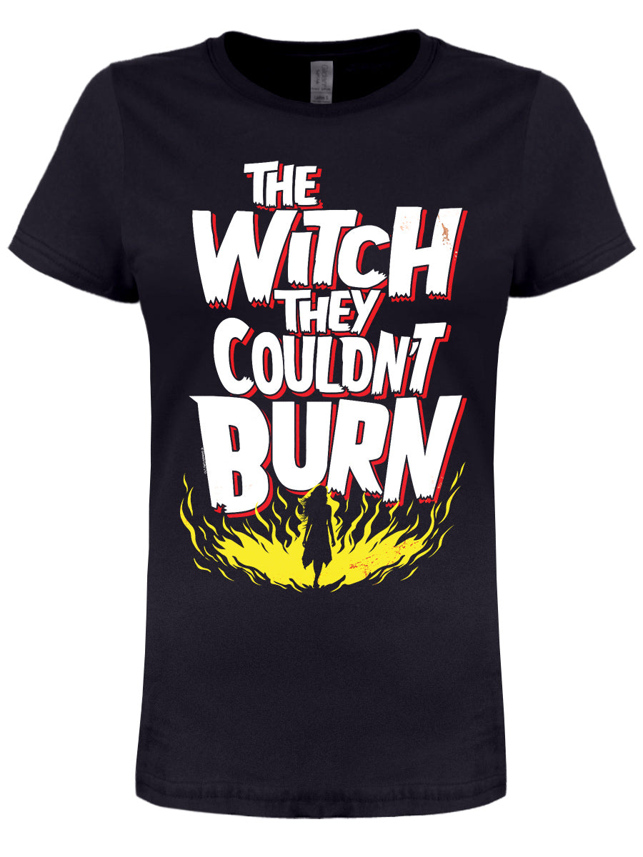 The Witch They Couldn't Burn Ladies Black T-Shirt