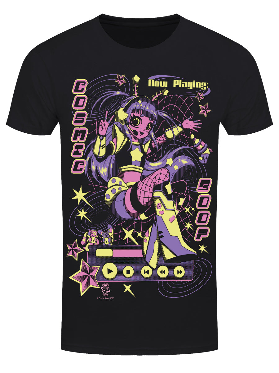 Cosmic Boop Y2K Men's Black T-Shirt