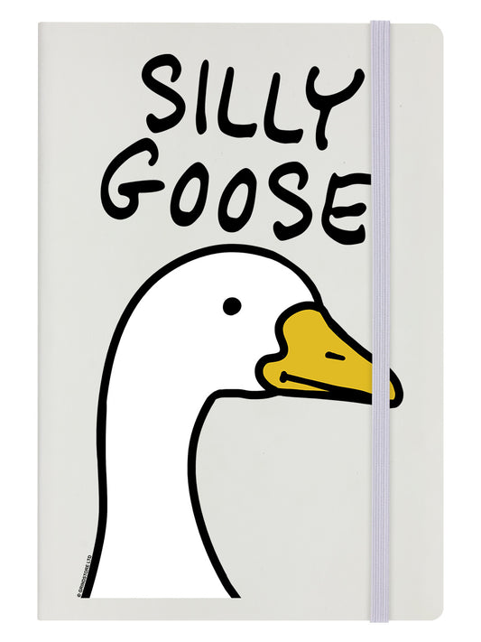 Silly Goose Cream A5 Hard Cover Notebook
