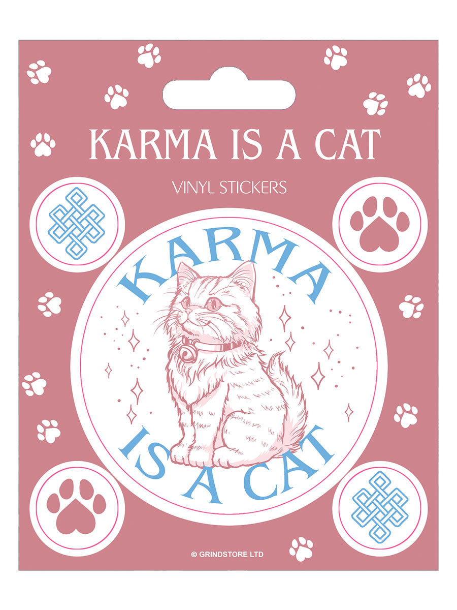 Karma Is A Cat Vinyl Sticker Set
