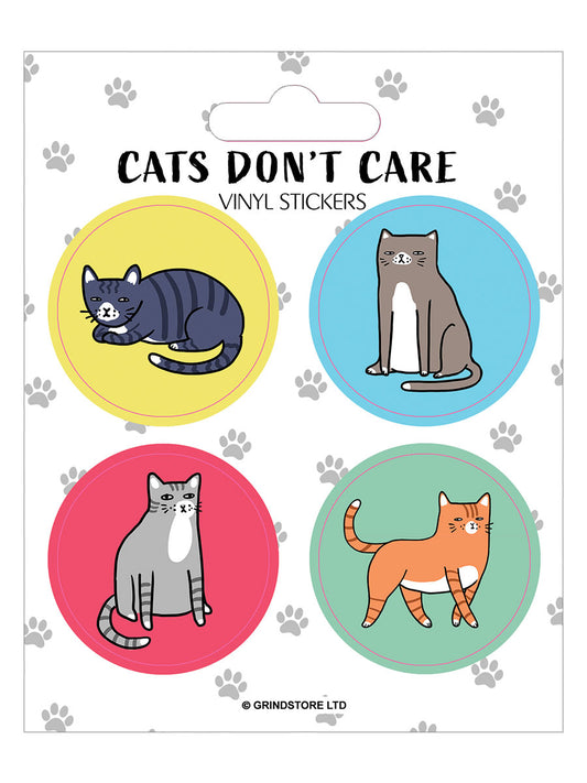 Cat's Don't Care Vinyl Sticker Set