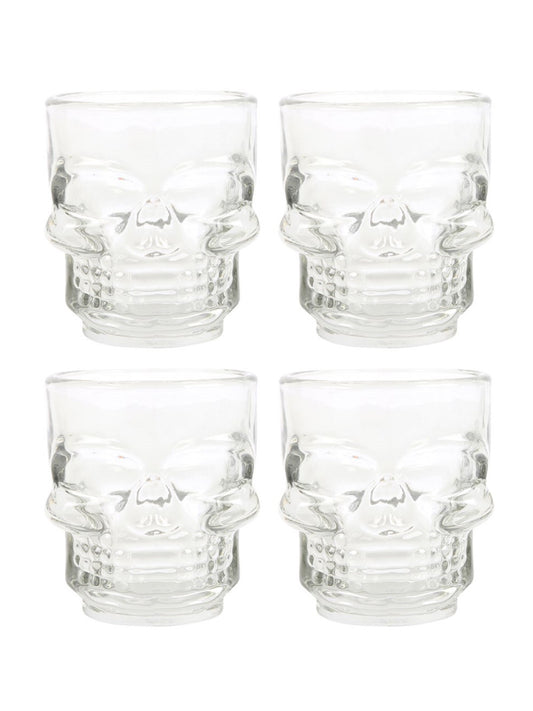 Set of 4 Skull Shot Glasses Set