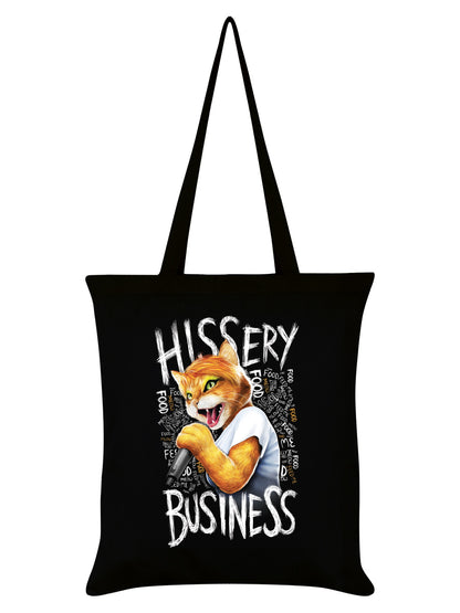 Playlist Pets Hissery Business Black Tote Bag