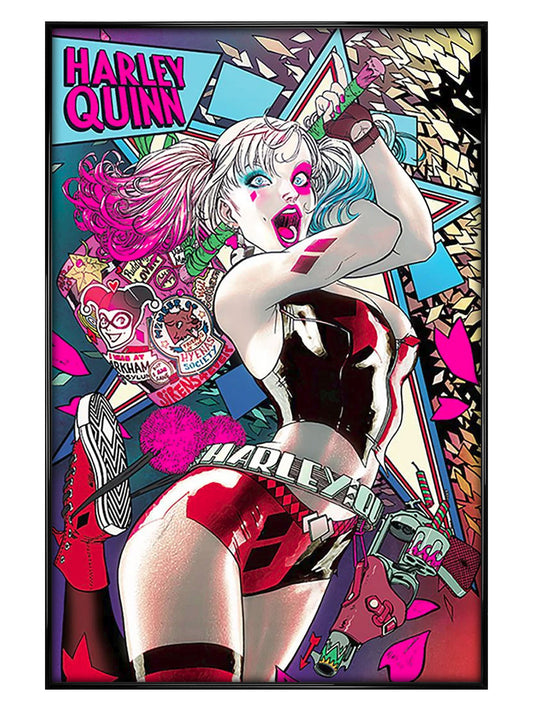 Batman Harley Quinn Neon Maxi Poster
